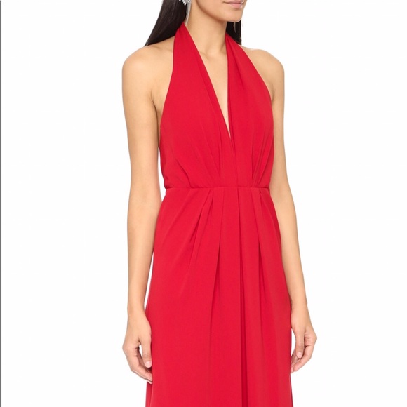 Jill Stuart bright red halter gown - Picture 3 of 3